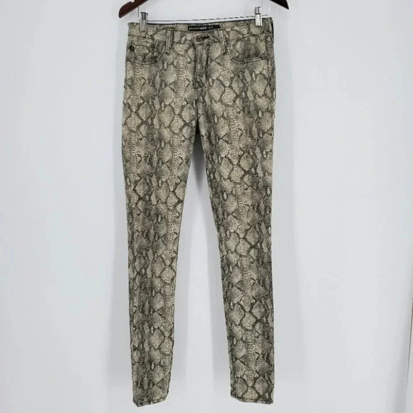 Big Star 1974 Alex Mid Rise Snakeskin Skinny Jeans Size 28 - Picture 2 of 11